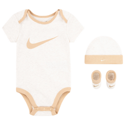 Boys' Infant - Nike Swoosh 3 Piece Box Set - Pale Ivory Heather