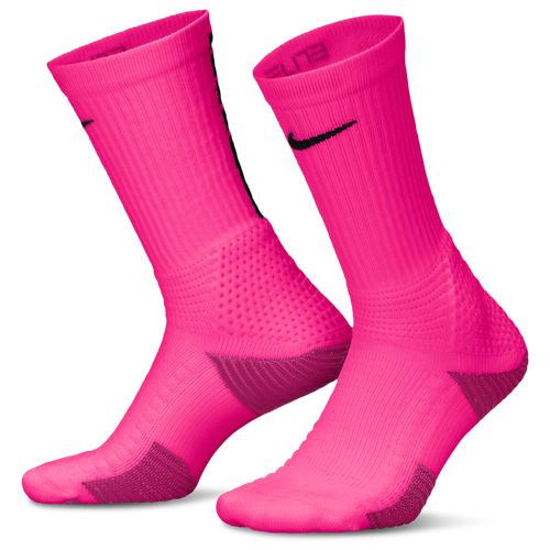 Nike Womens Elite Cushion Crew Socks 1 Pair In Hyper Pink/fireberry/pinksicle