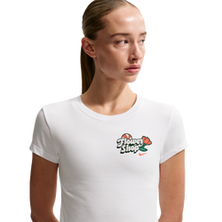 Women's - Nike Flower Shop Midcrop Tee - White