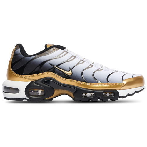 

Nike Mens Nike Air Max Plus PRM - Mens Shoes White/Gold/Black Size 13.0