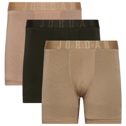Shop Jordan Mens  Flight Modal 3 Pack Boxer Briefs In Hemp