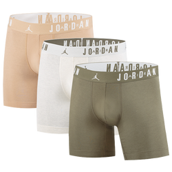 Men's - Jordan Flight Cotton Core  3 Pack - Olive/Beige/Grey