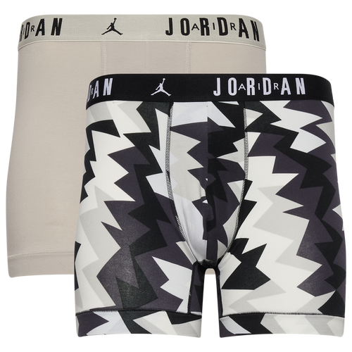 

Jordan Mens Jordan Underwear 2-Pack Retro 7 Print - Mens Black/Gray Size M