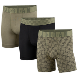 Men's - Jordan Monogram 23 3 Pack Boxer Briefs - Black/Olive