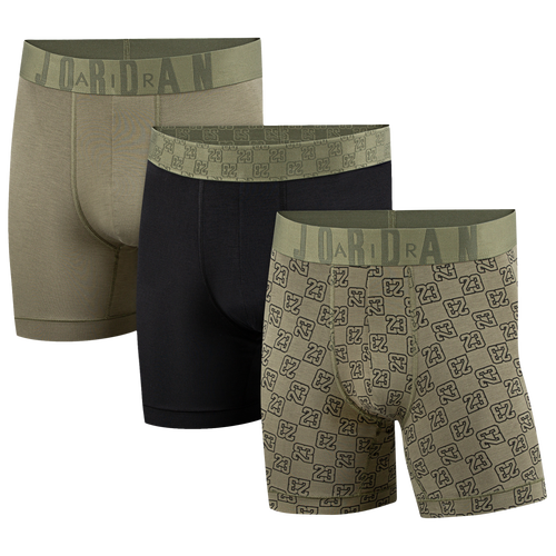 Jordan Monogram 23 3 Pack Boxer Briefs - Jordan Black/Olive