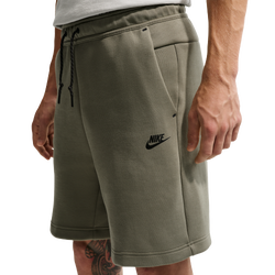 Men's - Nike Tech Fleece Shorts - Silver Sage/Black