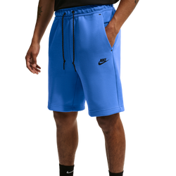 Men's - Nike Tech Fleece Shorts - Black/Blue Crystal