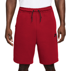 Men's - Nike Tech Fleece Shorts - Gym Red/Black