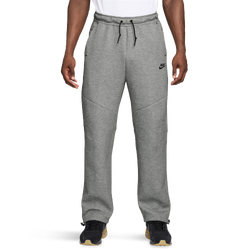 Men's - Nike Tech Fleece Open Hem Pants - Dark Grey Heather/Black