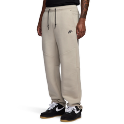 Men's - Nike Tech Fleece Open Hem Pants - Black/Beige