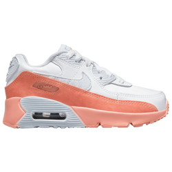 Boys' Preschool - Nike Air Max 90 Leather SE - White/Blue/Tan