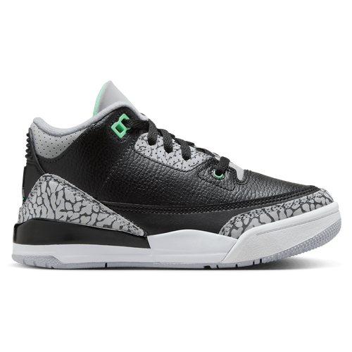 

Jordan Boys Jordan Retro 3 - Boys' Preschool Basketball Shoes Wolf Gray/Green Glow/Black Size 2.5