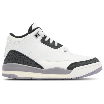 Preschool Jordan Retro 3 - WHITE/RED/GREY