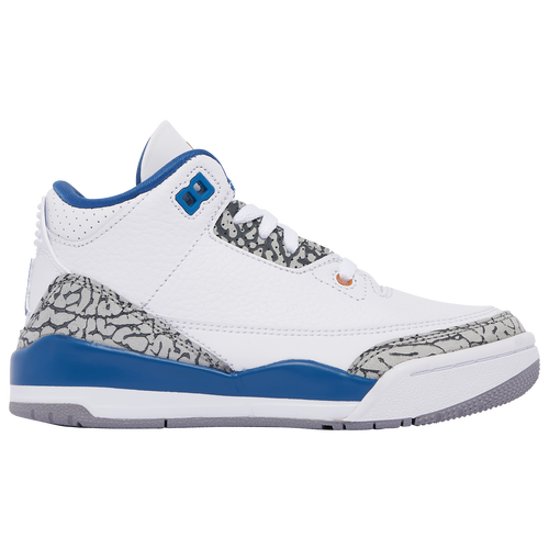 

Jordan Boys Jordan Retro 3 - Boys' Preschool Basketball Shoes White/Blue/Grey Size 10.5