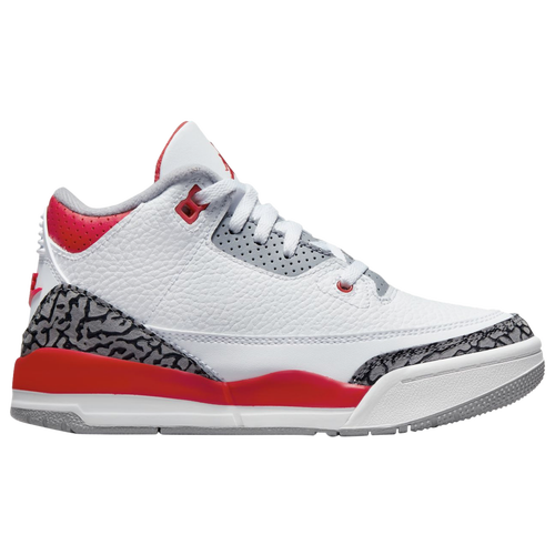 

Jordan Boys Jordan Retro 3 - Boys' Preschool Basketball Shoes White/Red/Black Size 13.0