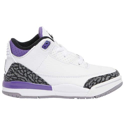 

Boys Jordan Jordan Retro 3 - Boys' Toddler Shoe White/Black/Purple Size 04.0