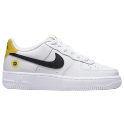 Boys' Grade School - Nike Air Force 1 LV8 - White/Black/Dark Sulfur