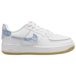 Boys' Grade School - Nike AF1/1 - White/Boarder Blue