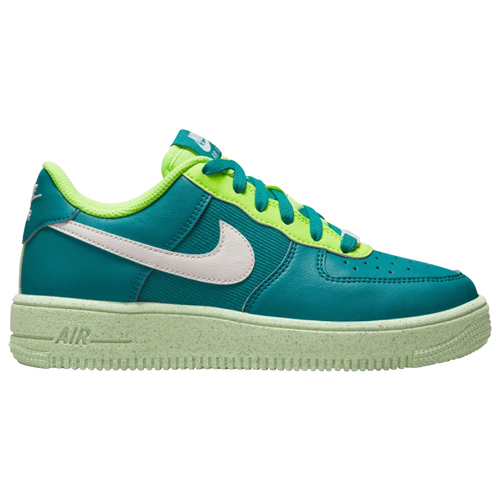 Shop Nike Boys  Air Force 1 Crater In Green/volt