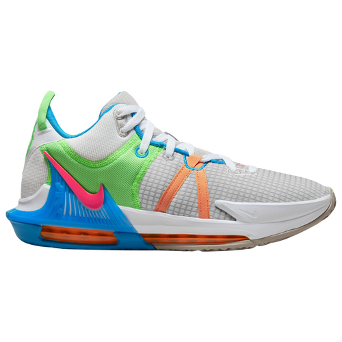 

Nike Mens Nike LeBron Witness VII - Mens Basketball Shoes Pink/Grey/Blue Size 9.5