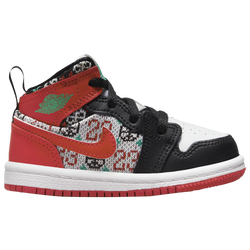 Boys' Toddler - Jordan AJ 1 Mid SE - White/Red/Green