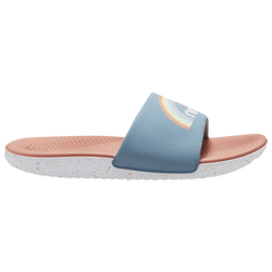 Boys' Grade School - Nike Kawa Slide SE - Worn Blue/Light Madder Root/White