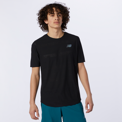 Men's - New Balance Q Speed Jacquard S/S T-Shirt - Black