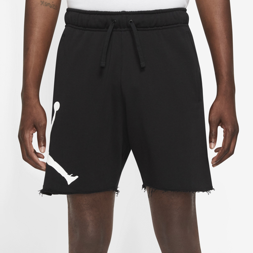 

Jordan Mens Jordan ESS Fleece HBR Shorts - Mens Black/White Size M