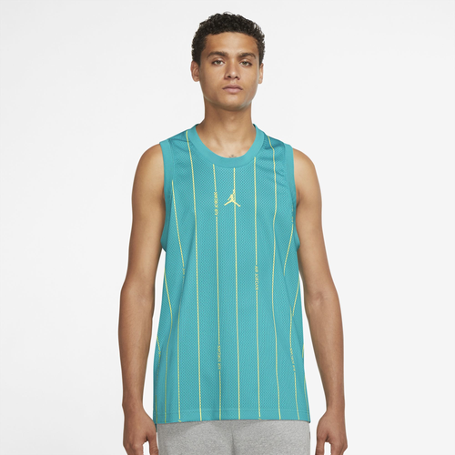 

Jordan Mens Jordan ESS AOP Jersey - Mens Teal/Yellow Size XXL