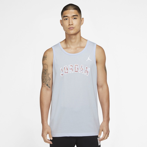 

Jordan Mens Jordan Sport DNA Graphic Tank - Mens Grey/White Size XL