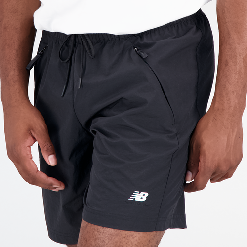 

New Balance Mens New Balance Athletics Woven Shorts - Mens Black/White Size L