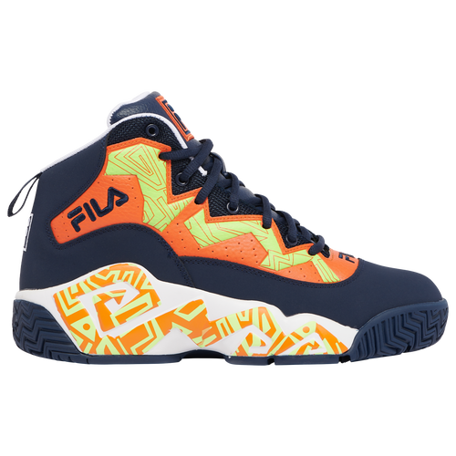 

Fila Mens Fila MB Night Walk - Mens Basketball Shoes Blue/Orange Size 12.0
