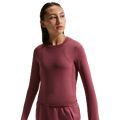 Nike Mavn DriFit Ribbed Ls Top - Nike Pink Smoke