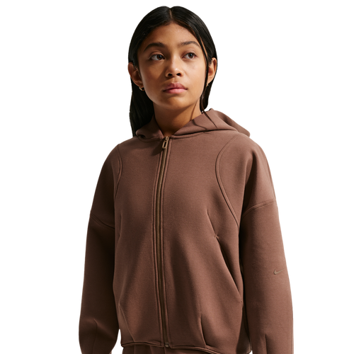 GIRLS - Nike Mavn TechFit Knit FZ Hoodie - Fauna Brown/Black