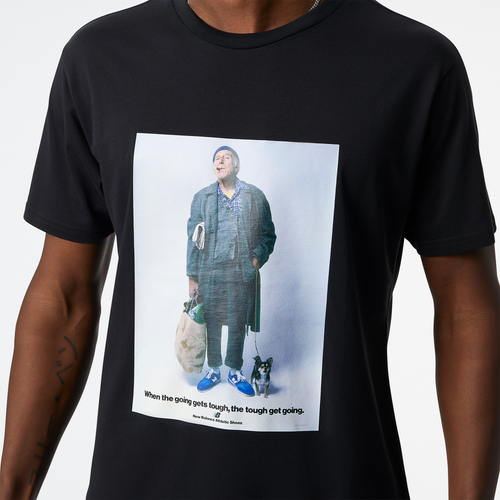 

New Balance Mens New Balance Grandpa T-Shirt - Mens Black/Multi Size S