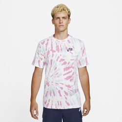Men's - Nike Sport Wear Black Light Tie Dye T-Shirt - White/Multi