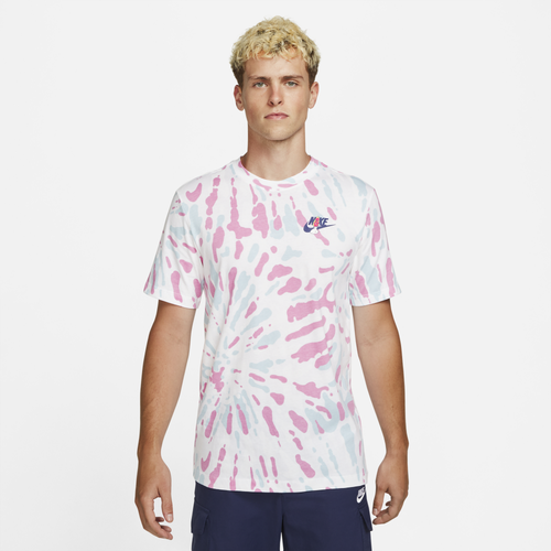 

Nike Mens Nike Sport Wear Black Light Tie Dye T-Shirt - Mens White/Multi Size S