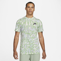 Men's - Nike Sport Wear Black Light Tie Dye T-Shirt - Beige/Green