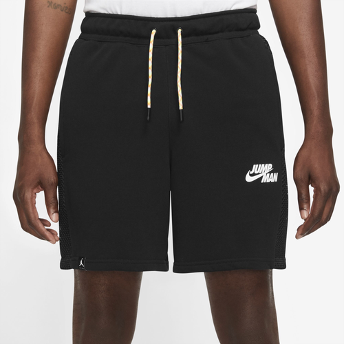 

Jordan Mens Jordan Jumpman Fleece Shorts - Mens Black/White Size L