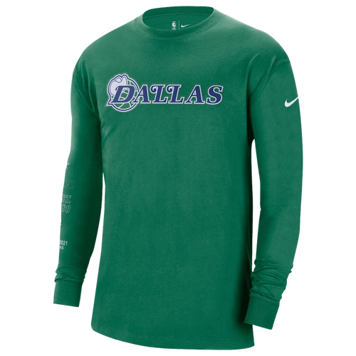 

Nike Mens Nike Mavericks CE Courtside Moments LS T-Shirt - Mens Green Size XS