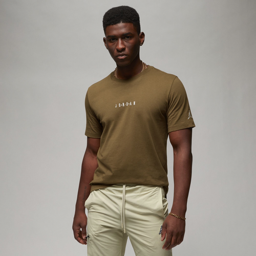 

Jordan Mens Jordan Embossed Air Crew - Mens Olive Size L