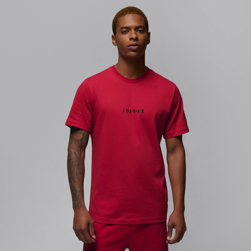 

Jordan Mens Jordan Embroidered Air Crew - Mens Black/Black/Gym Red Size L