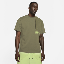 Men's - Jordan 23 Engineered LBR Short Sleeve  Top - Green/Yellow