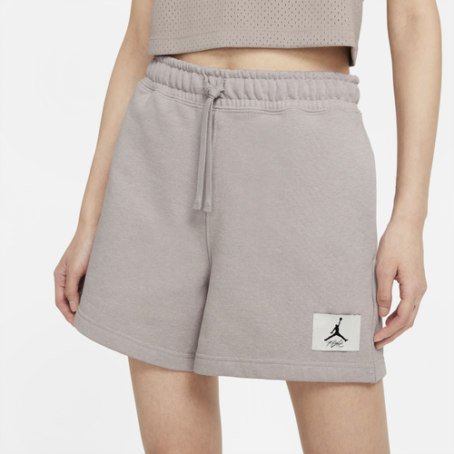 

Jordan Womens Jordan Essential Fleece Shorts - Womens Brown/Grey Size M