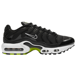 Boys' Grade School - Nike Air Max Plus - Black/White/Volt