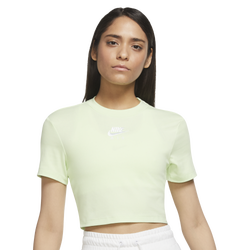 Women's - Nike Plus Air Crop T-Shirt - Limice/White