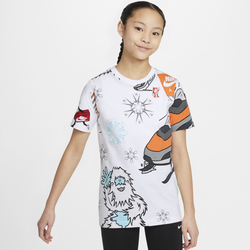 Boys' Grade School - Nike NSW Boxy All Over Print HO21 T-Shirt - White/White