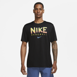 Men's - Nike Baseball Legend T-Shirt - Black/Vibrant Yellow