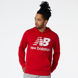 Men's - New Balance Essentials Pullover Hoodie - Red/White