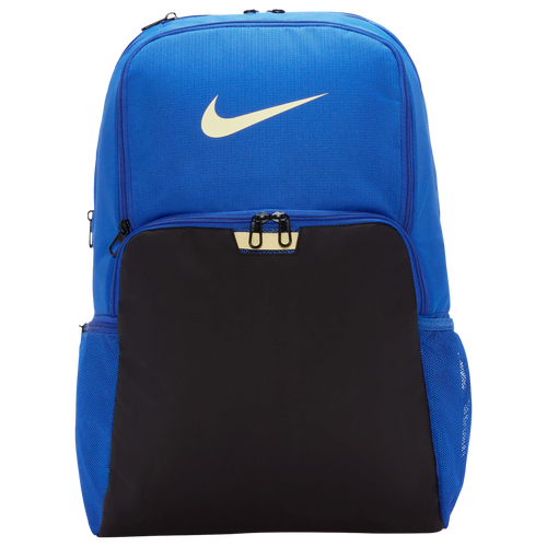 Nike Brasilia Xl 9.5 Backpack In Hyper Royal/citron Tint/black